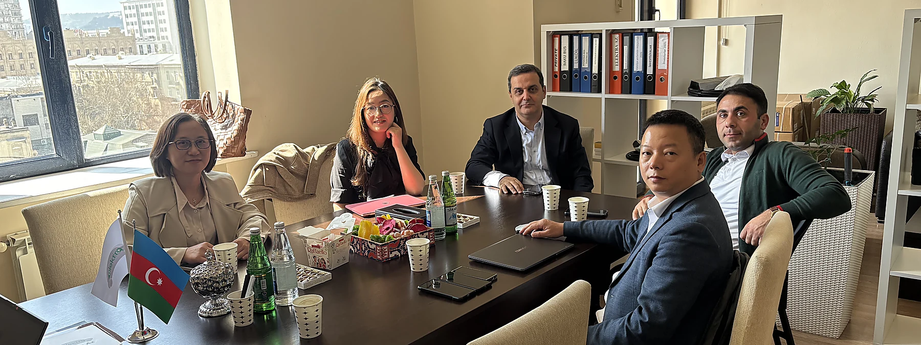 Natural Smart team collaborating with EV charging partners in Azerbaijan